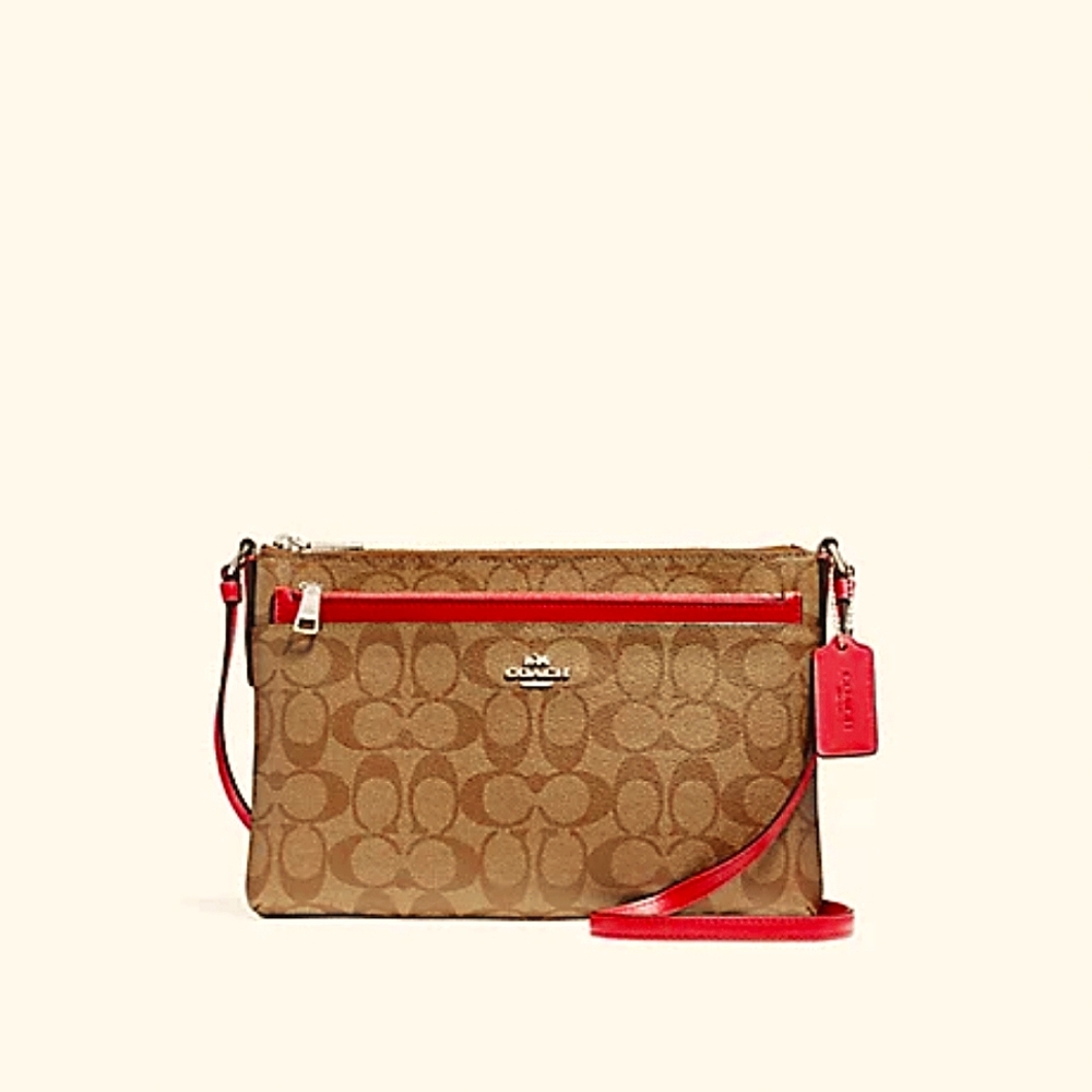 COACH EAST/WEST CROSSBODY WITH POP-UP POUCH handbag